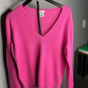 Old Navy Bright Pink V-Neck Sweater